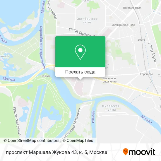 Карта проспект Маршала Жукова 43, к. 5