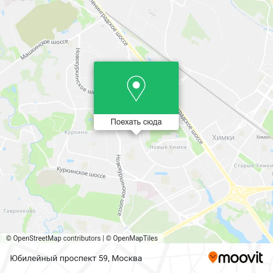 Карта Юбилейный проспект 59
