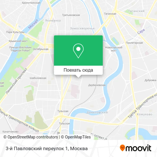 Карта 3-й Павловский переулок 1