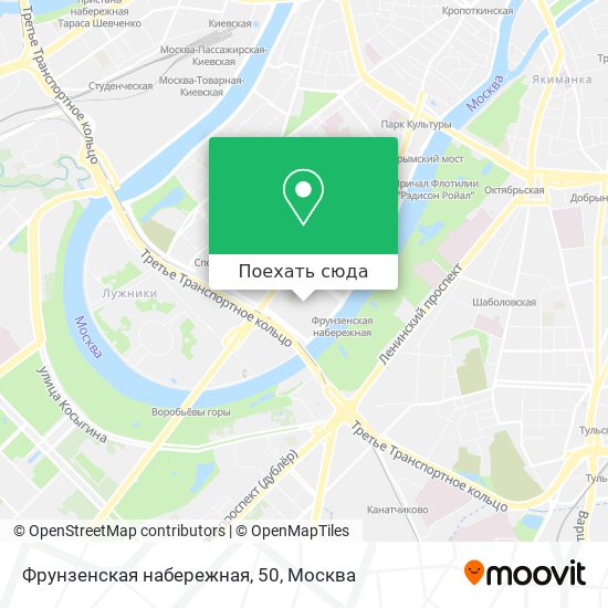 Карта Фрунзенская набережная, 50