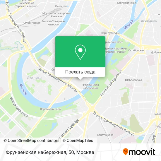 Карта Фрунзенская набережная, 50