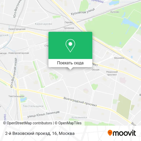 Карта 2-й Вязовский проезд, 16