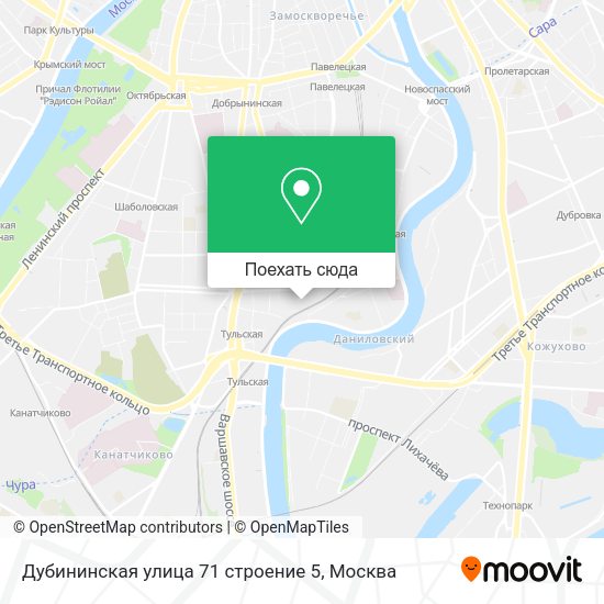 Карта Дубининская улица 71 строение 5