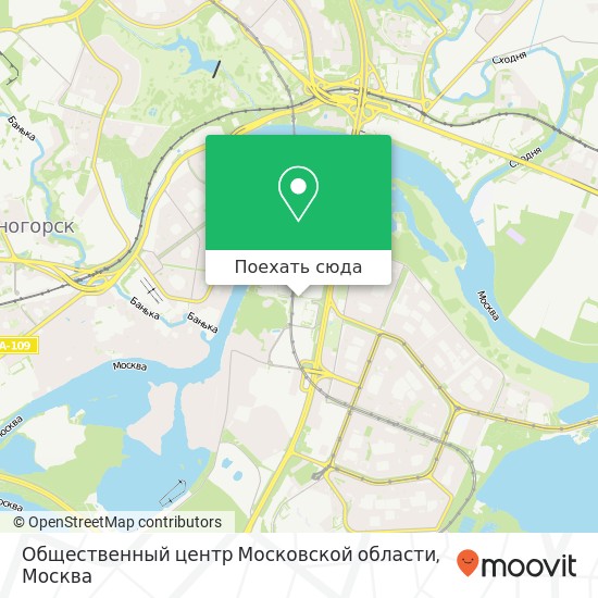 Карта Общественный центр Московской области