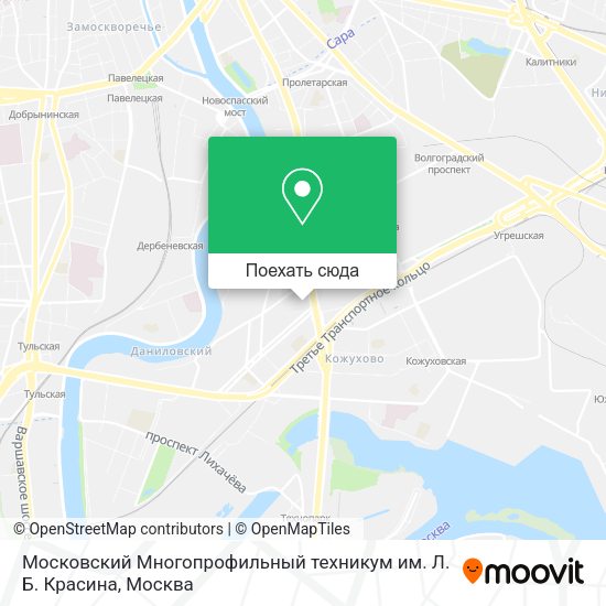 Карта Московский Многопрофильный техникум им. Л. Б. Красина