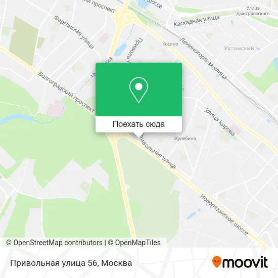 Карта Привольная улица 56