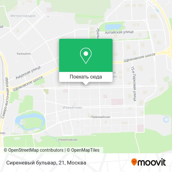 Карта Сиреневый бульвар, 21