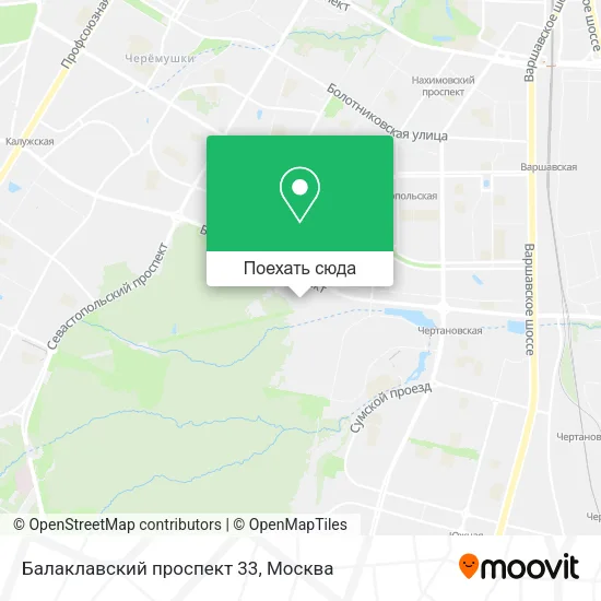 Карта Балаклавский проспект 33