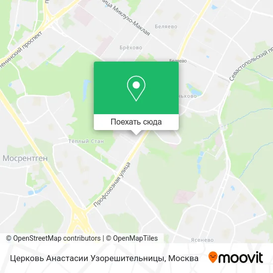 Карта Церковь Анастасии Узорешительницы