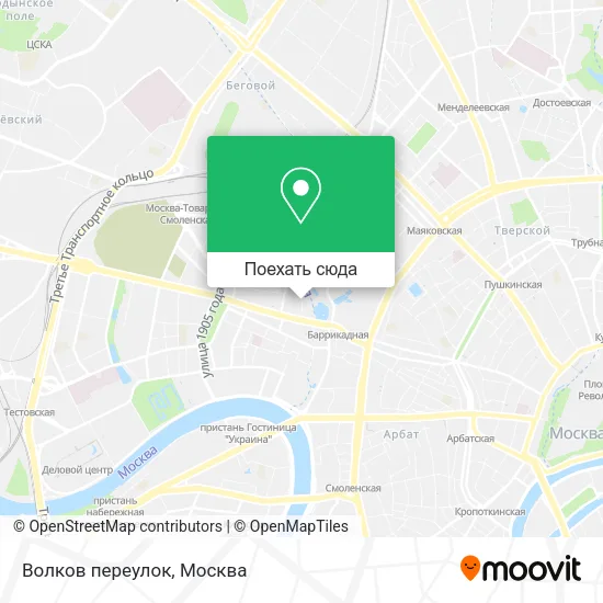 Карта Волков переулок