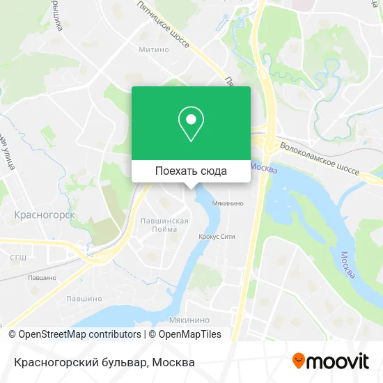Карта Красногорский бульвар
