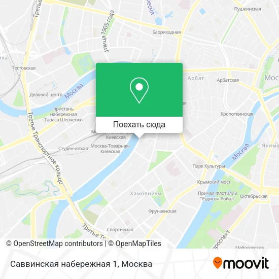 Карта Саввинская набережная 1