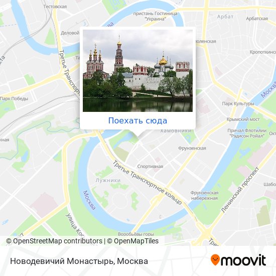 Карта Новодевичий Монастырь