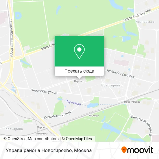 Карта Управа района Новогиреево