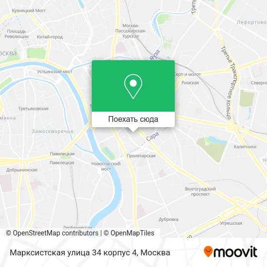 Карта Марксистская улица 34 корпус 4
