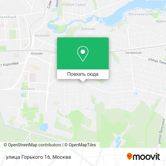 Карта улица Горького 16