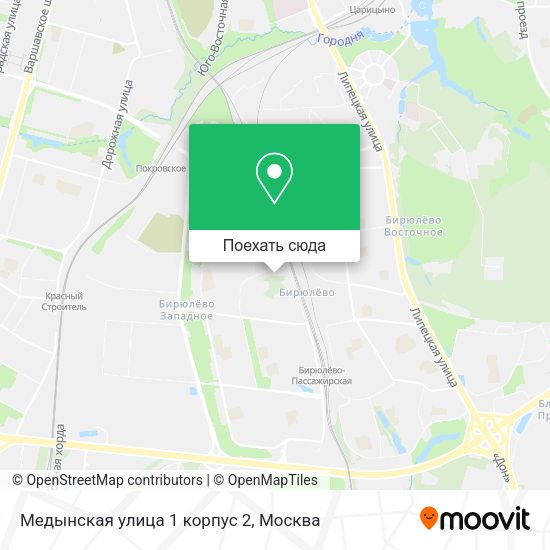Карта Медынская улица 1 корпус 2