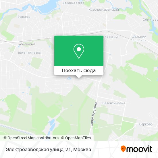 Карта Электрозаводская улица, 21