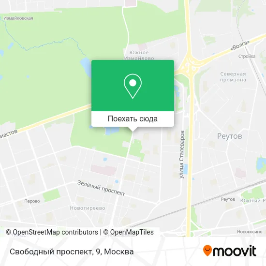 Карта Свободный проспект, 9