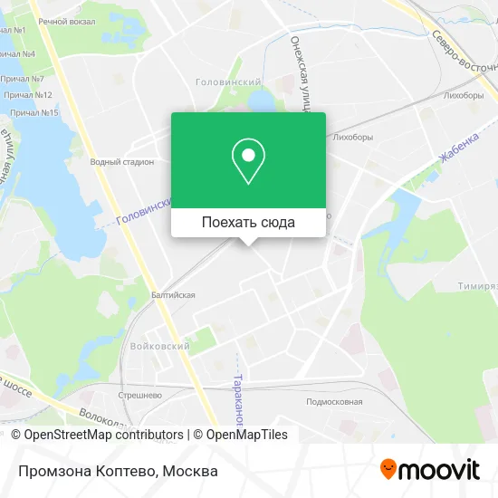 Карта Промзона Коптево