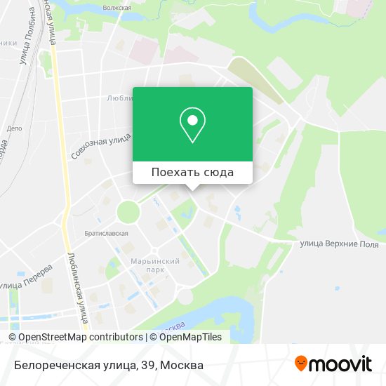 Карта Белореченская улица, 39