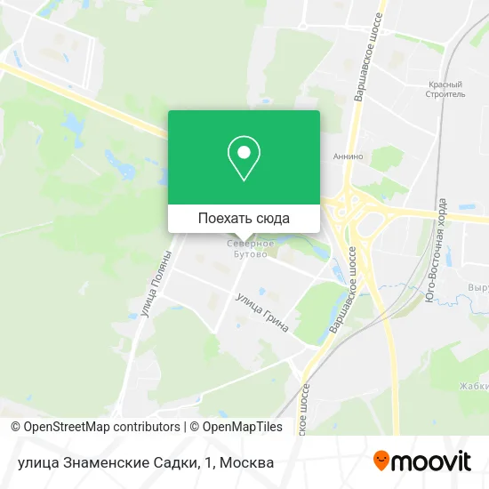 Карта улица Знаменские Садки, 1