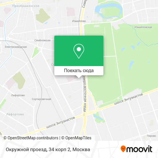 Карта Окружной проезд, 34 корп 2