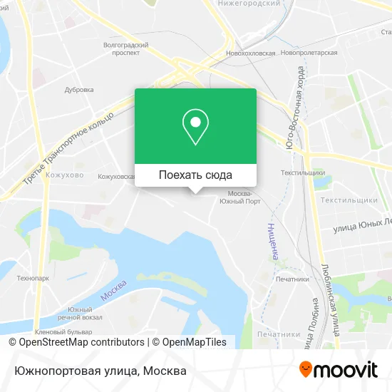 Карта Южнопортовая улица
