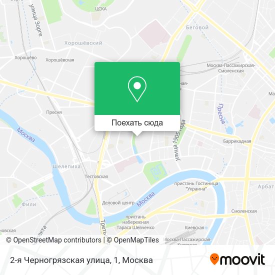 Карта 2-я Черногрязская улица, 1