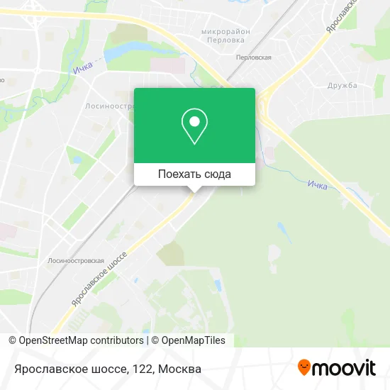 Карта Ярославское шоссе, 122