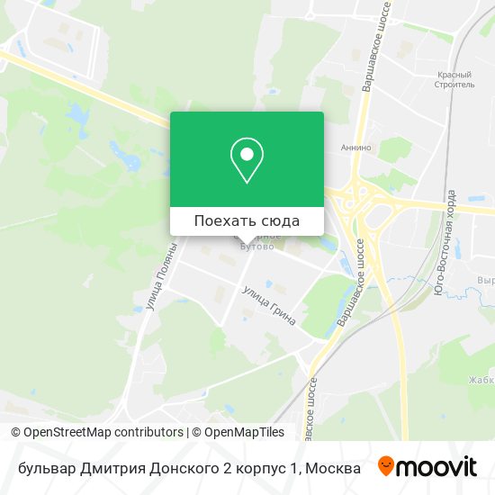 Карта бульвар Дмитрия Донского 2 корпус 1