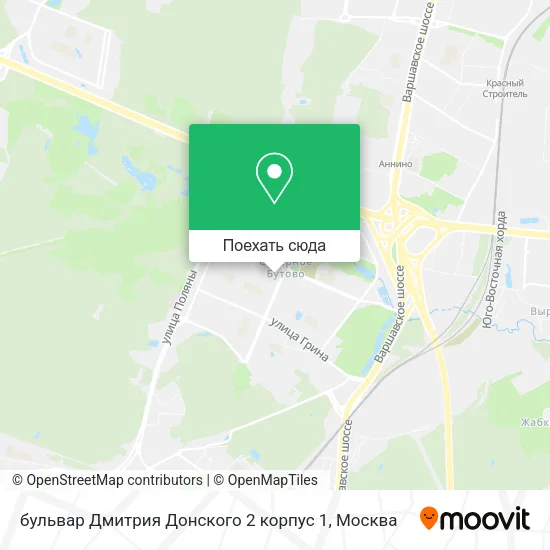 Карта бульвар Дмитрия Донского 2 корпус 1