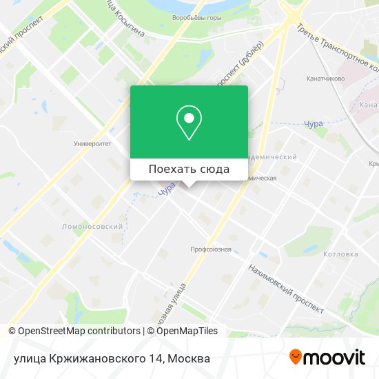 Карта улица Кржижановского 14