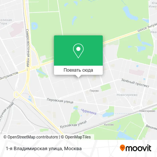 Карта 1-я Владимирская улица