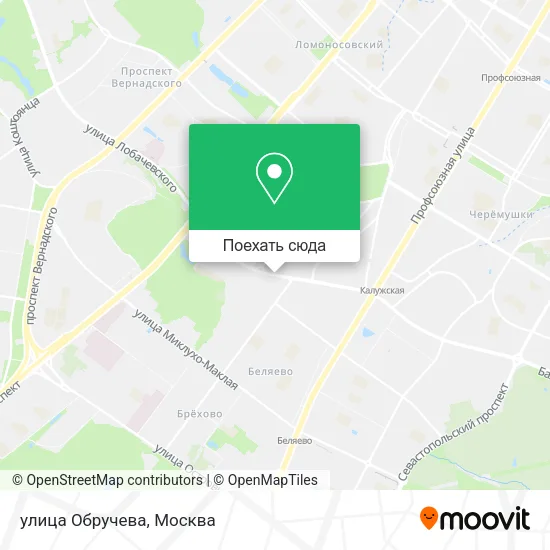 Карта улица Обручева