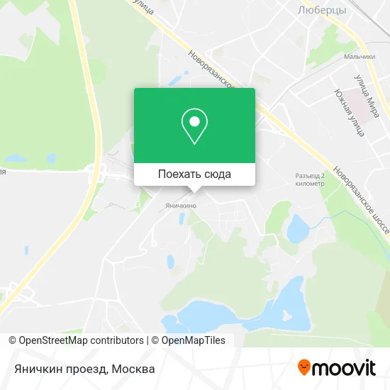 Карта Яничкин проезд