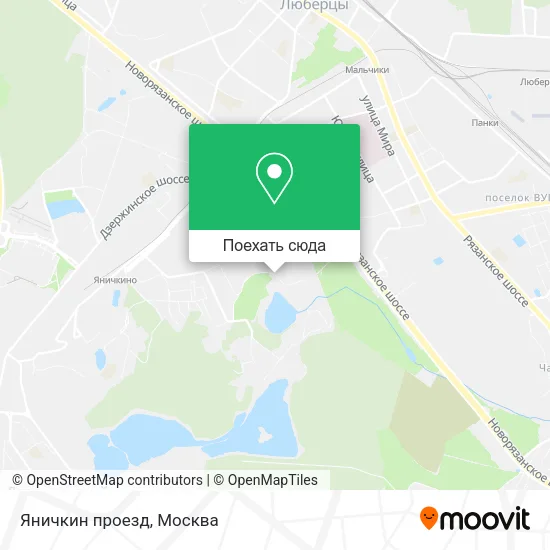 Карта Яничкин проезд