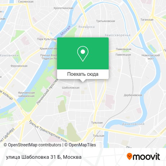 Карта улица Шаболовка 31 Б