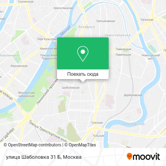 Карта улица Шаболовка 31 Б