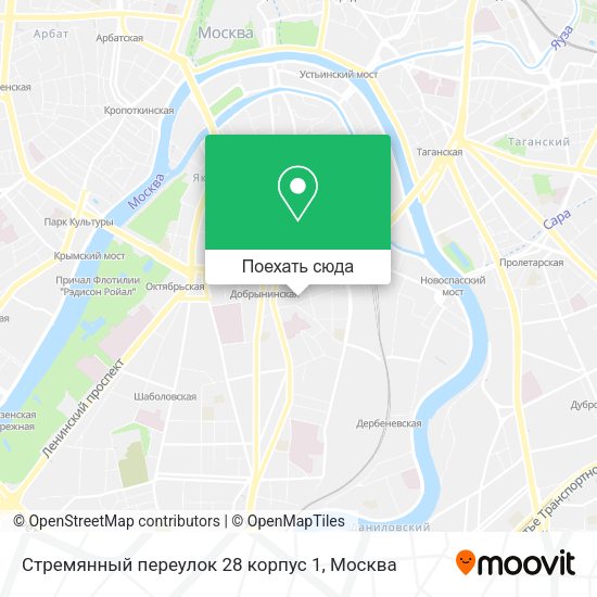 Карта Стремянный переулок 28 корпус 1