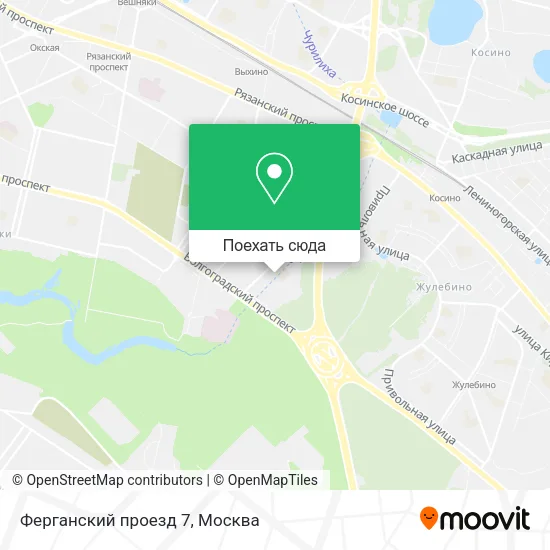 Карта Ферганский проезд 7