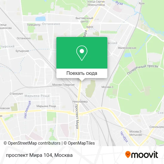 Карта проспект Мира 104