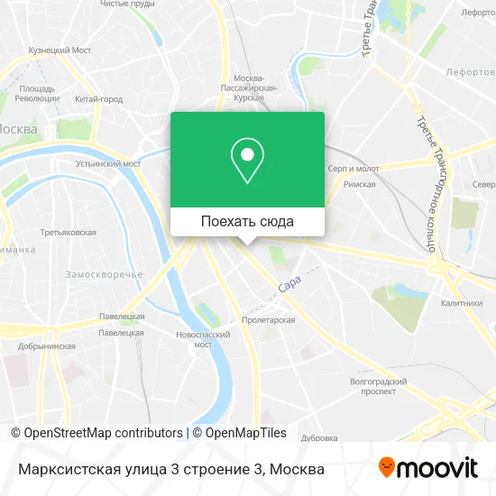 Карта Марксистская улица 3 строение 3