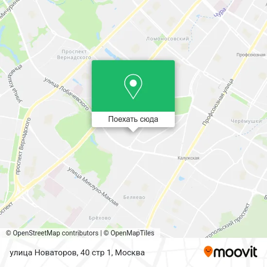 Карта улица Новаторов, 40 стр 1