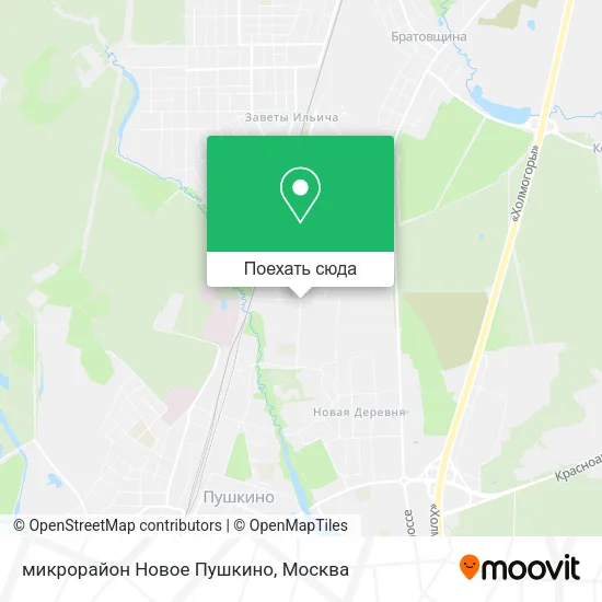 Карта микрорайон Новое Пушкино