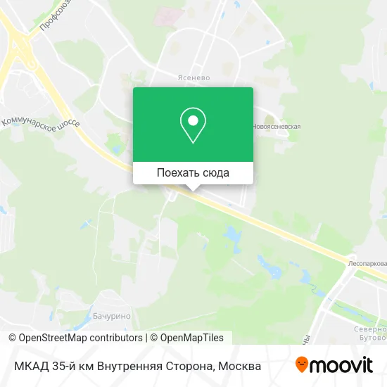 Карта МКАД 35-й км Внутренняя Сторона