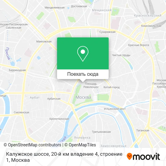Карта Калужское шоссе, 20-й км владение 4, строение 1