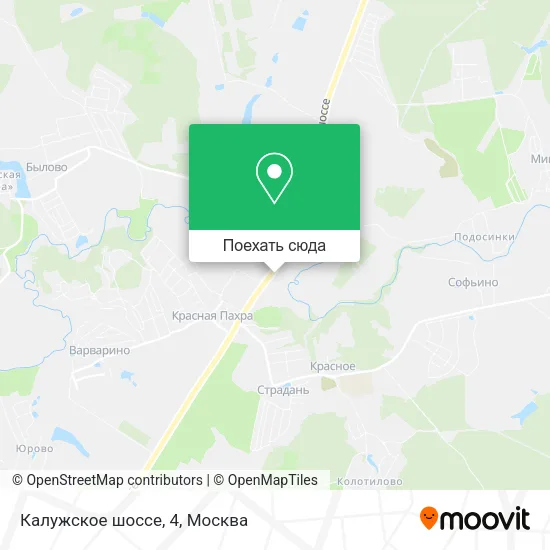 Карта Калужское шоссе, 4