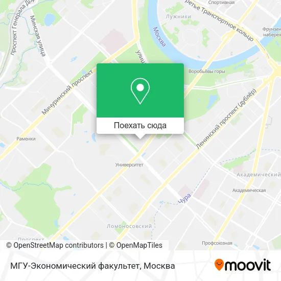 Карта МГУ-Экономический факультет