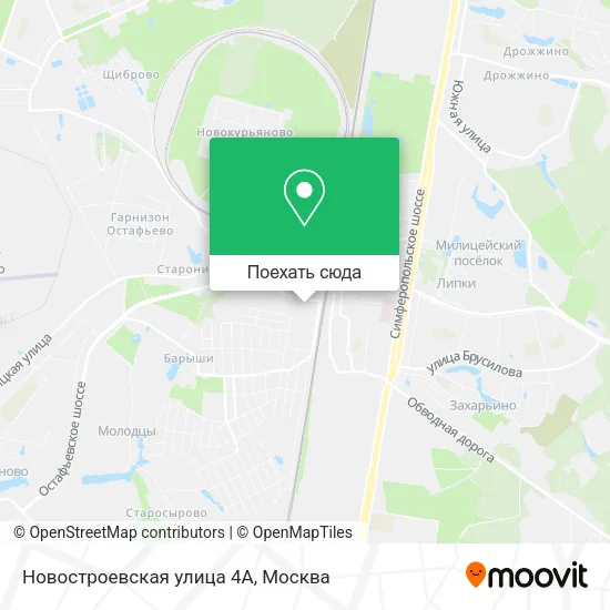 Карта Новостроевская улица 4А